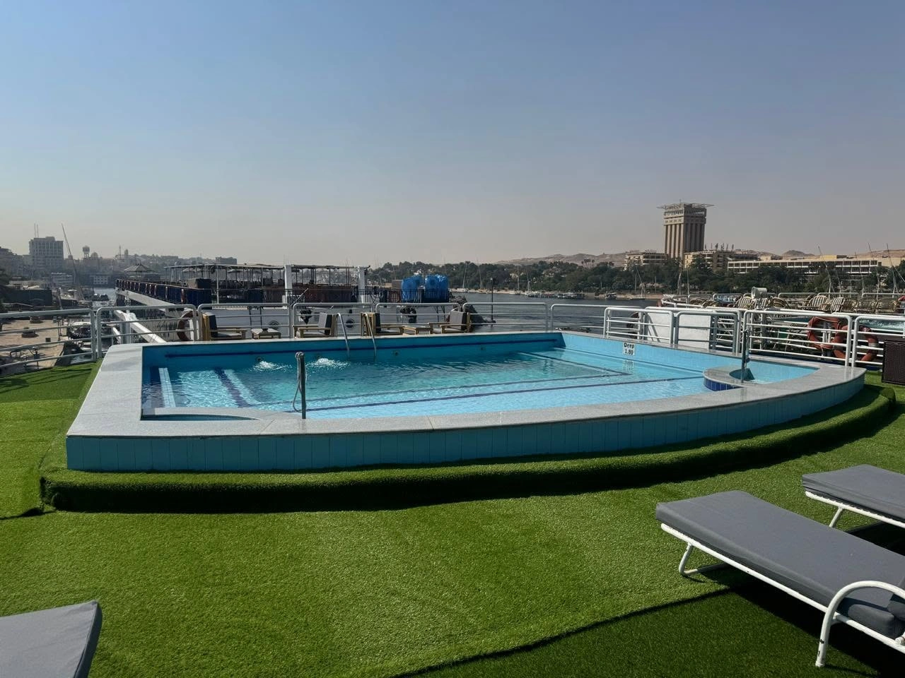 Sun deck of the MS Sultan Hassan Nile Cruise Nile cruise